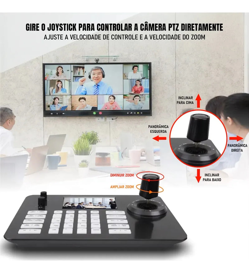 2x Câmera Robótica PTZ Dorn 30xU 4K HDMI NDI|HX Webcam + Controladora (Kit com Duas Câmeras PTZ 4K Zoom 30x + 1 Controladora)