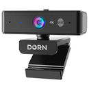 Webcam Dorn Mini Full Hd 4k Com Microfone Duplo Usb