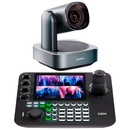 Kit Câmera Robótica PTZ 4K Dorn NDI HX2 POE 12x 20x 30x + Controladora Multiview e Suporte