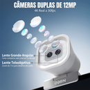 Webcam Dorn Dual 4k Lente Dupla Luz Led Controle Remoto