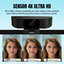Webcam Dorn Pro Bar 4k 5x Com Controle E Microfone Duplo