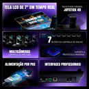 Kit 1 Câmera Robótica Ptz 4k 20x IA Dorn Hdmi Usb SDI NdiHX2 POE + Controladora PTZ Multiview + 1 Suporte de Parede