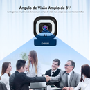 Webcam Dorn Pro Led 360 4k 12mp Luz Led E Microfone Duplo