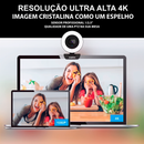 Webcam Dorn Pro Led 360 4k 12mp Luz Led E Microfone Duplo
