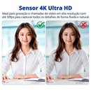 Webcam Dorn A90 4k 8mp 92° Usb Microfone Capa Privacidade