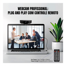 Webcam Dorn Pro Bar 4k 5x Com Controle E Microfone Duplo