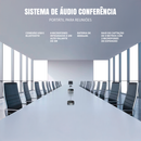 Audioconferência Tenveo M4PRO Microfone Omnidirecional Para Reunião E Conferências - Alcance 10m / 40m²