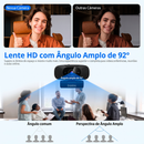 Webcam Dorn A90 4k 8mp 92° Usb Microfone Capa Privacidade
