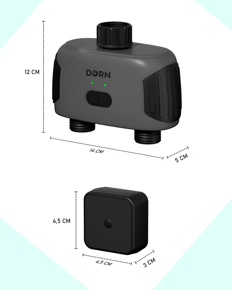 Irrigador Automático Dorn Temporizador Hortas E Jardins + Hub Bt