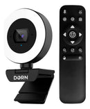 Webcam Dorn Pro Led 360 4k 12mp Luz Led E Microfone Duplo