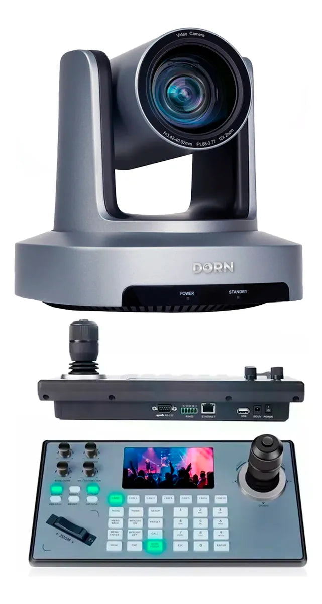 Câmera Dorn Ptz 20x Hdmi Sdi Rj45 Usb + Controladora