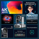 Câmera Ptz Dorn Conference 4k 3x Angulo 92° Para Conferência