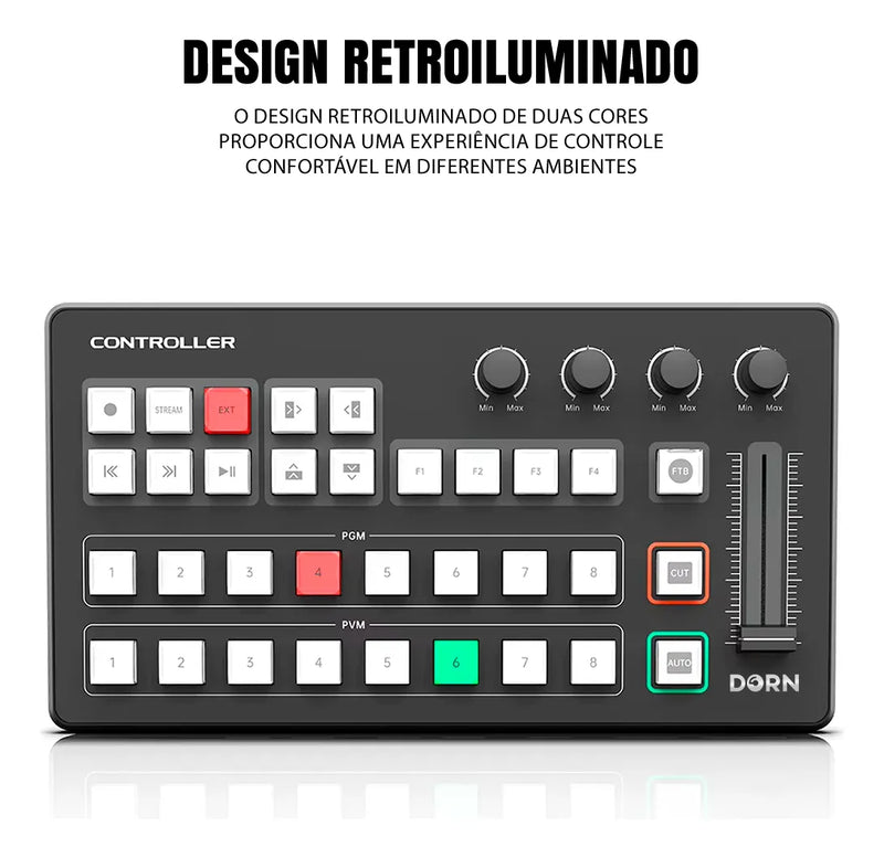 Mesa Controladora Dorn Vmix Pro - Mixer De Video Ip Usb