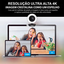 Webcam Dorn Pro Led 360 4k 12mp Luz Led E Microfone Duplo
