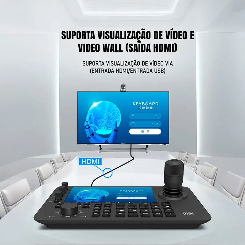 Mesa Controladora Ptz E Switcher Dorn Touch Switch para Câmeras PTZ