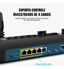 Controladora PTZ Dorn com Tela Touchscreen 7- Android 11, Joystick 4D, Decodificação 4K Gravação Externa Via USB e ONVIF IP