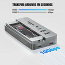 Hub USB-C 9-em-1 Dorn com NVMe M.2 e Power Delivery 100W - Docking Station Profissional