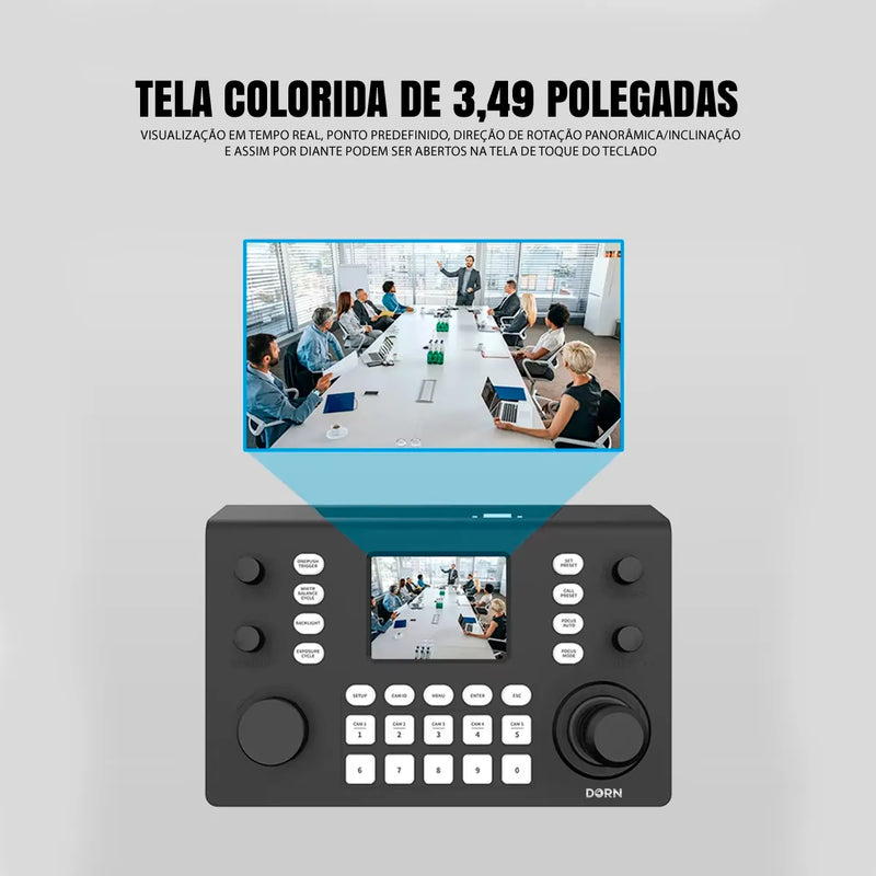 Mesa Controladora Ptz Dorn Pro Ip para Câmeras PTZ