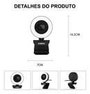 Webcam Dorn Pro Led 4k Luz Led PDAF Microfone Duplo + Controle Remoto
