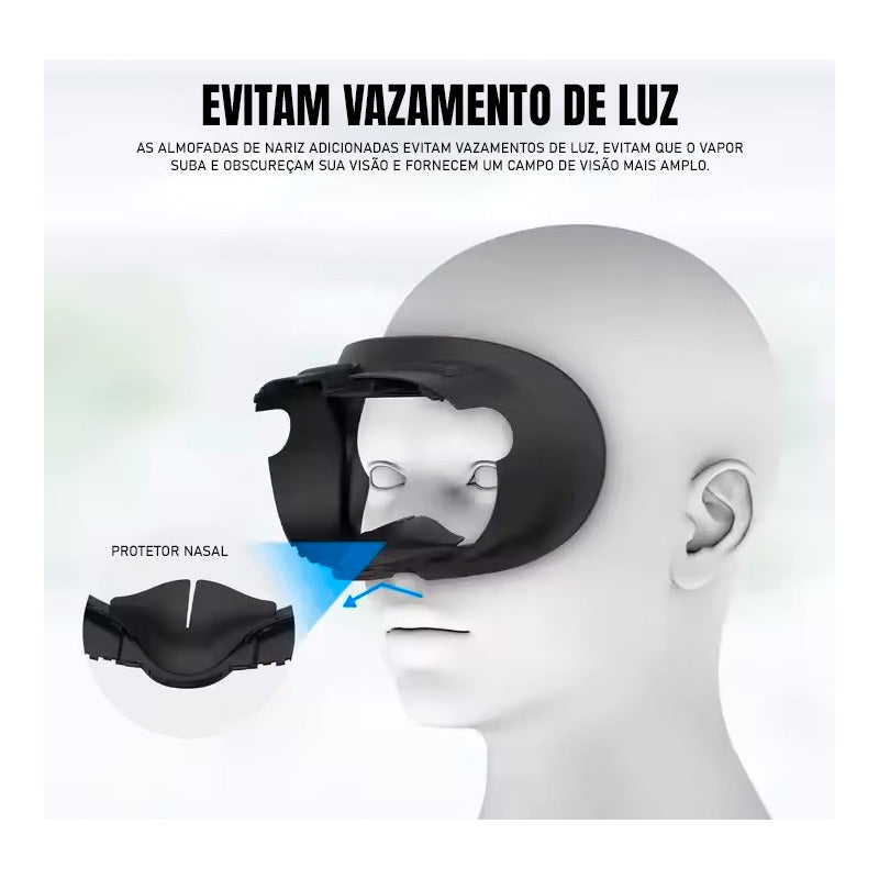 Capa Espaçador E Mascara Facial De Espuma Para Quest 3