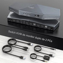 Switcher Hdmi Kvm Com Chaveamento 2x2 4k 60hz Dual Monitor