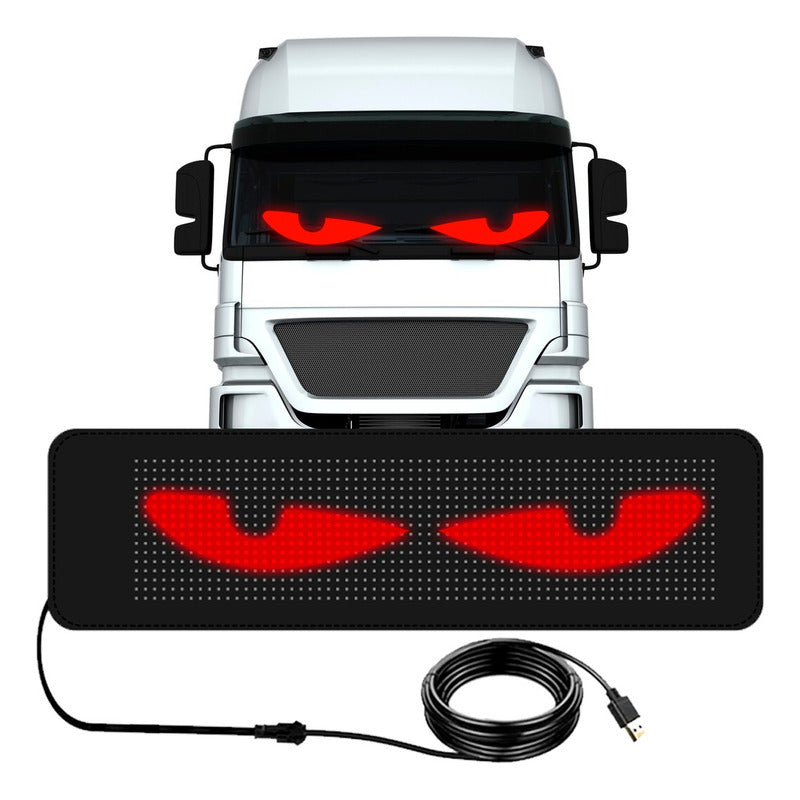 Painel Led Portatil 102x22cm Para Imagens Textos E Animações