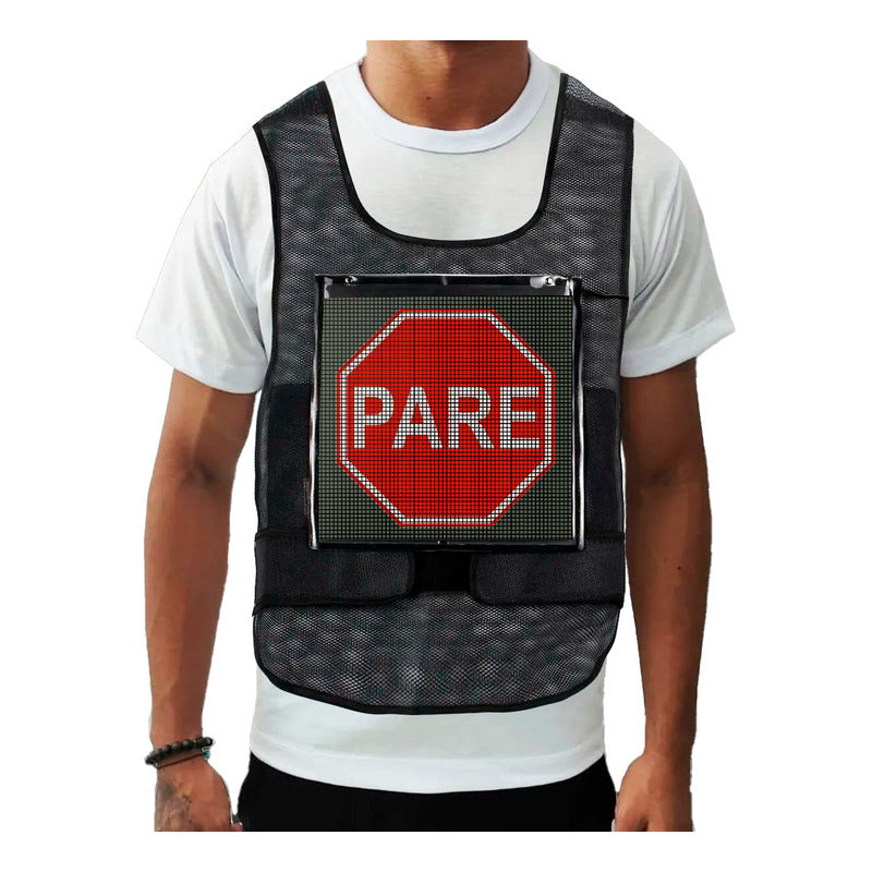 Camiseta Com Painel Led 64x64 Pixels Personalizável Por Bluetooth