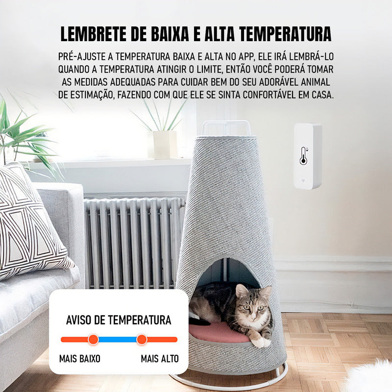 Sensor De Temperatura E Umidade Inteligente Wifi Tuya Nf