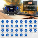Computador de Bordo Dorn OBD2 Universal - HUD 2 em 1, Leitura de RPM, Temperatura, GPS e Alertas