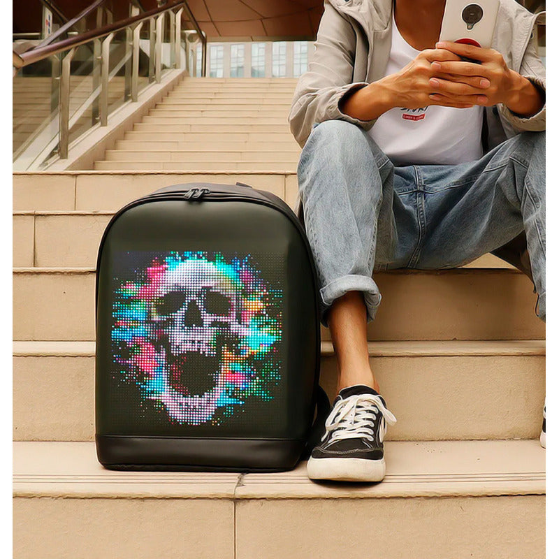 Mochila LED Virtua FX Grande para Viagem e Aventura - Painel Digital, Conforto e Alta Qualidade