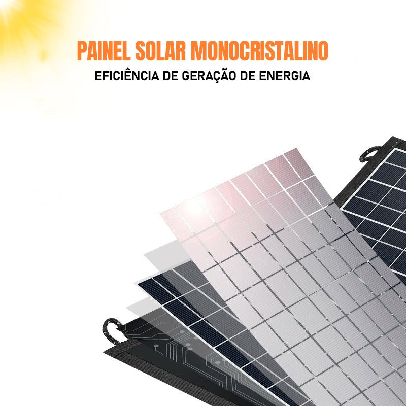 Painel Solar Portátil Dobrável Dorn 200w Usb Usb-c Pd Mc4 Dc