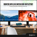 Hub Kvm Switch Displayport 2x Pcs P/ 2x Tela 4k Usb 3.0 Pd