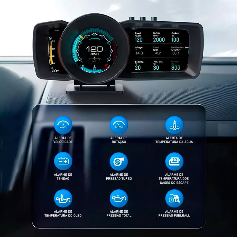 Computador De Bordo Universal Dorn Obd2 Display Carro