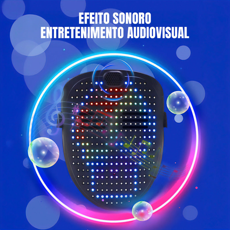 Máscara Led Com Efeito Sonoro Festa Dj  - Virtua Fx