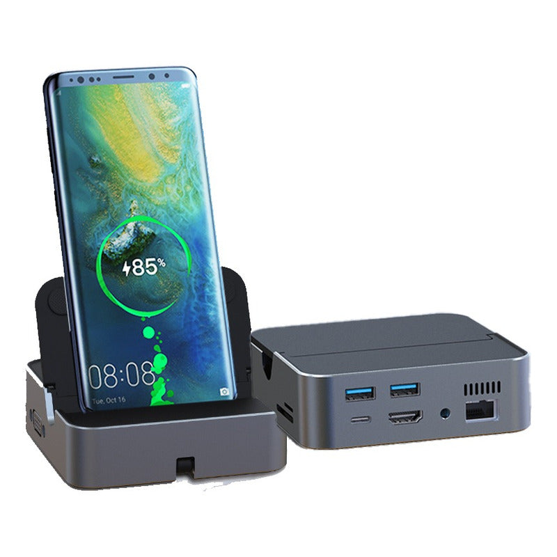 Dockstation Hub 10 Em 1 Hdmi 4k, Sd+tf, + Usb3.0 P/ Celular