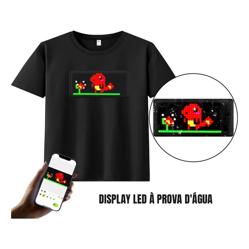 Camiseta Virtua FX Com Painel Led Personalizável pelo Celular