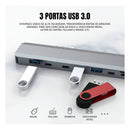 Hub USB-C Dorn 10 em 1 Modular - Docking Station com Conexão Magnética, Saídas Dual HDMI 4K e PD 100W