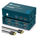 Hub Kvm Switch Displayport 2x Pcs P/ 2x Tela 4k Usb 3.0 Pd