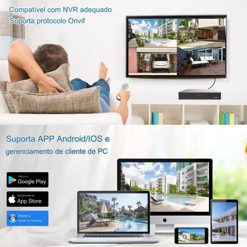 Câmera Externa Ip Prova D'água Infravermelho Wi-fi Zoom 30x