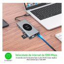 Hub Modular Dorn 15 em 1 USB-C - Dock Station com 4K HDMI, RJ45, USB 3.0 e Carregamento por Indução