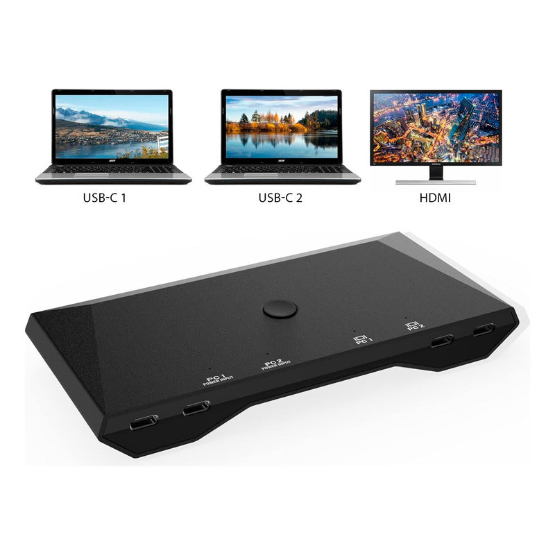 Switch Dorn Kvm 3x Usb 1 Monitor P2 Para 2 Notebooks