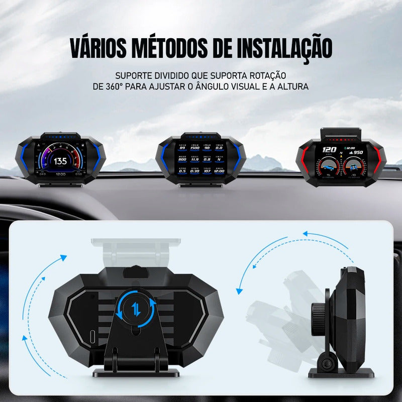 Marcador Temperatura Digital Carro Obd2 Medidor Inclinação