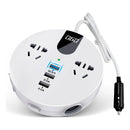 Inversor de Carro Dorn 150W/550W - Tomada 220V, USB QC3.0, 12V/24V, Segurança Certificada