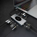 Hub Modular Dorn 15 em 1 USB-C - Dock Station com 4K HDMI, RJ45, USB 3.0 e Carregamento por Indução