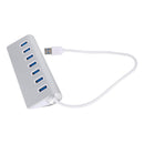 Hub USB 3.0 7 em 1 Dorn - Dock Station com Interruptores Individuais e Carregamento Rápido