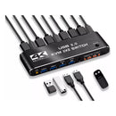 Switcher Hdmi Kvm Com Chaveamento 2x2 4k 60hz Dual Monitor