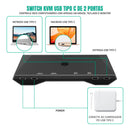 Switch KVM Dorn para Compartilhar Tela e USB entre 2 Dispositivos USB-C Thunderbolt ou Notebooks -  4K 60HZ e PD 100W