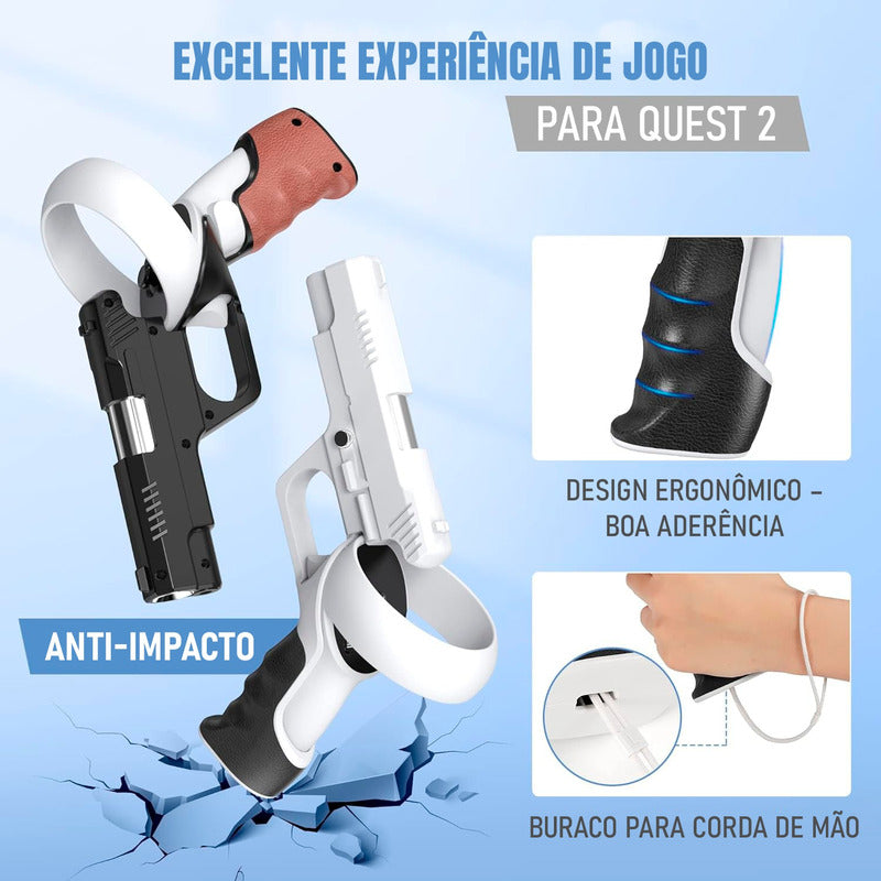 Arma Gun Pistola Suporte Controle Para Oculus Quest 2 No Br