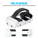 Strap VR Virtua FX - Alça de Conforto para Meta Quest 3/3S (Ajuste Multi-Ponto e Almofada Macia)