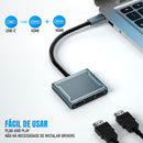 Adaptador Dorn USB-C 4 em 1 - Hub com 2x HDMI 4K, USB 3.0 e PD 60W